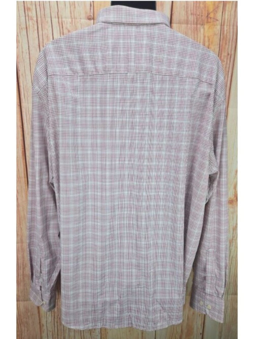 Untuckit Mens Nylon Blend Red Plaid Button-Up Shirt 3XL - Picture 3 of 8